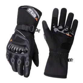 1-Pair MOTOLSG Motorcycle Riding Waterproof Winter Warm Gloves, Size:XL(Black)