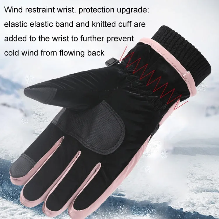 1 Pair WZ-207 Outdoor Warm And Windproof Thickened Cycling Sports Anti-fall Gloves(Coffee Gray)