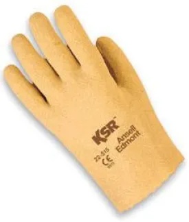 Ansell Size 10 KSR Light Duty Multi-Purpose Tan Vinyl Coated Work Glove With Interlock Knit Liner And Slip-On Cuff