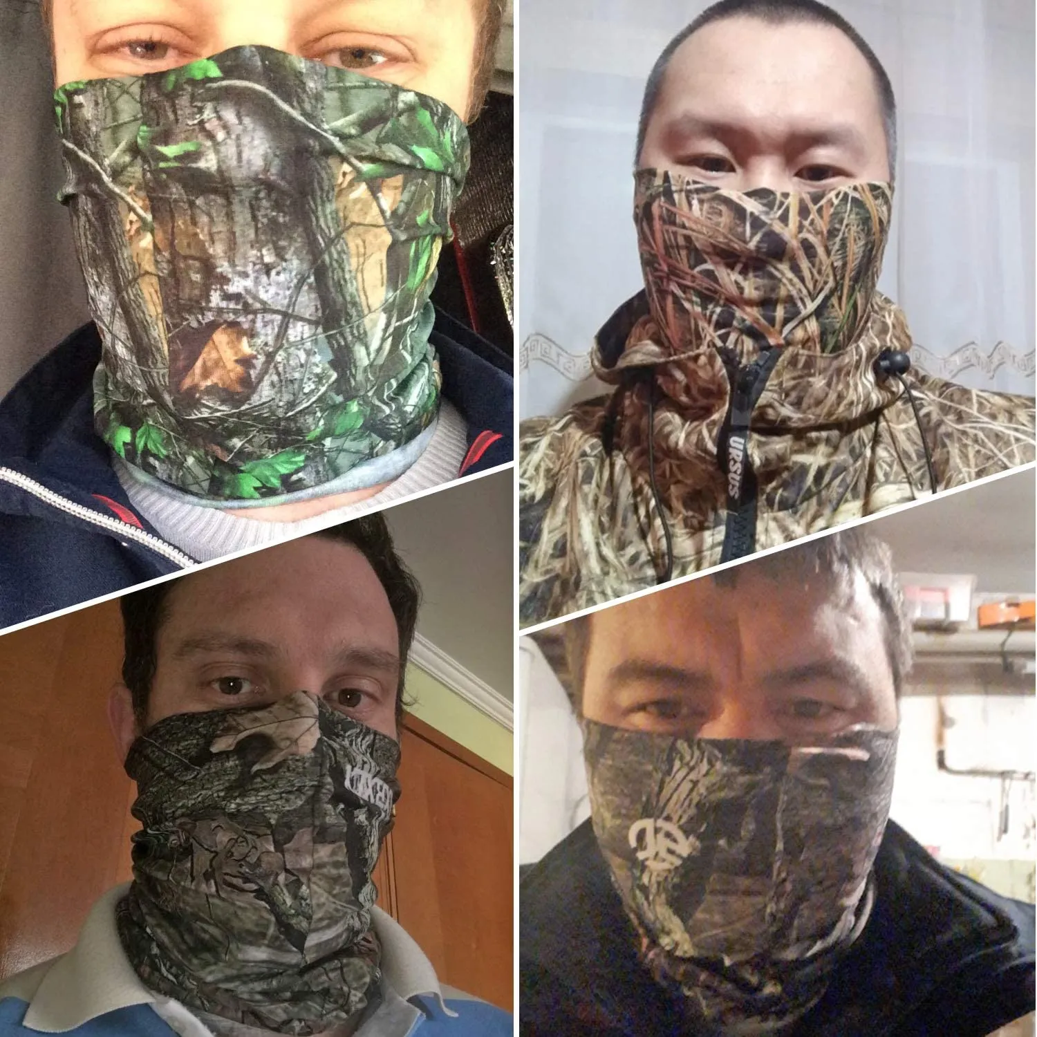 AXBXCX 2-Pack | UPF 50  Camo Print Seamless Neck Gaiter