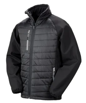 Black/Grey - Compass padded softshell jacket