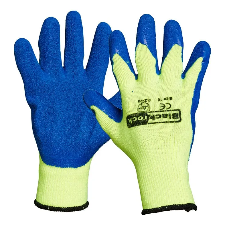 Blackrock Thermal Hi Vis Yellow Latex Work Gloves