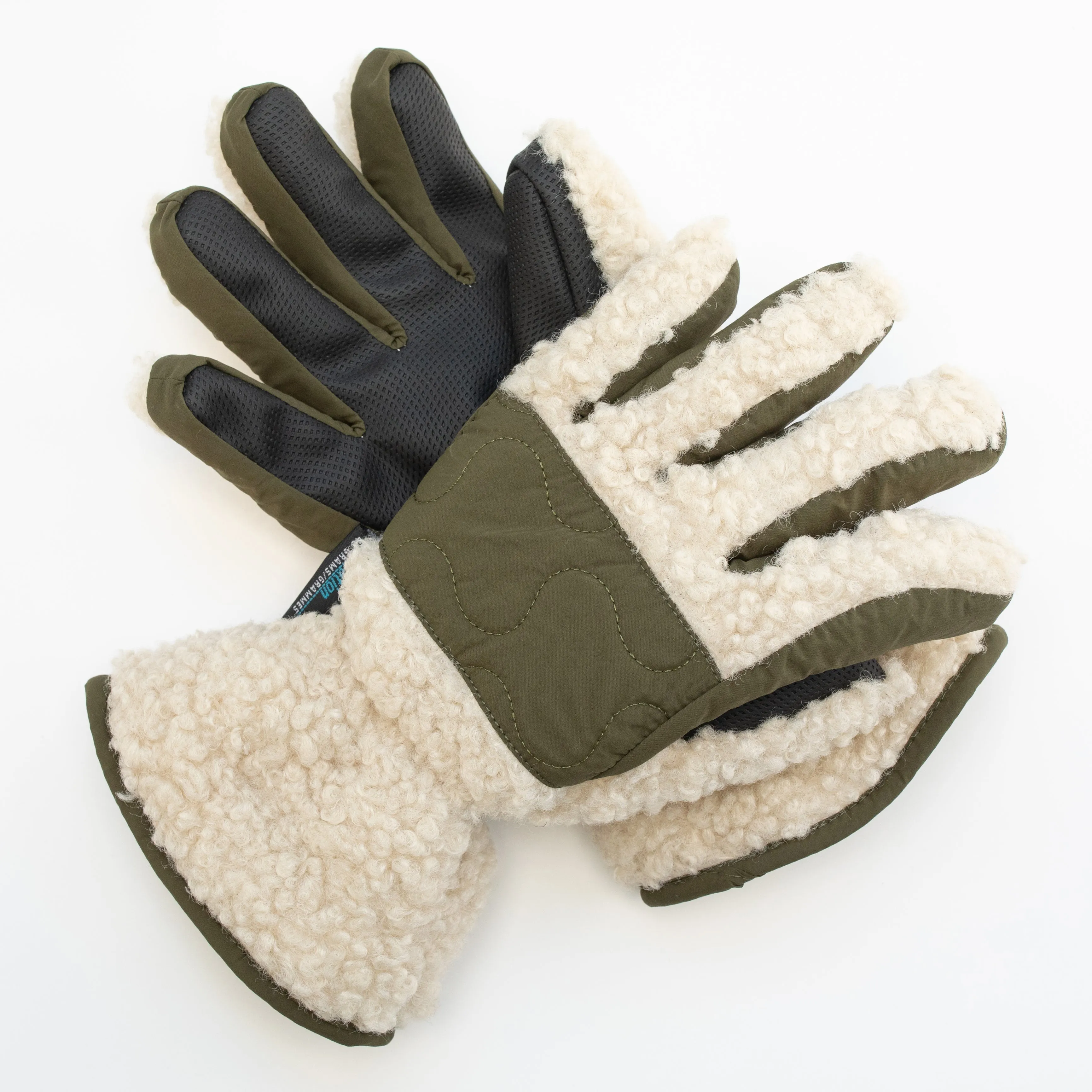 Boy's Camel Sherpa Gloves