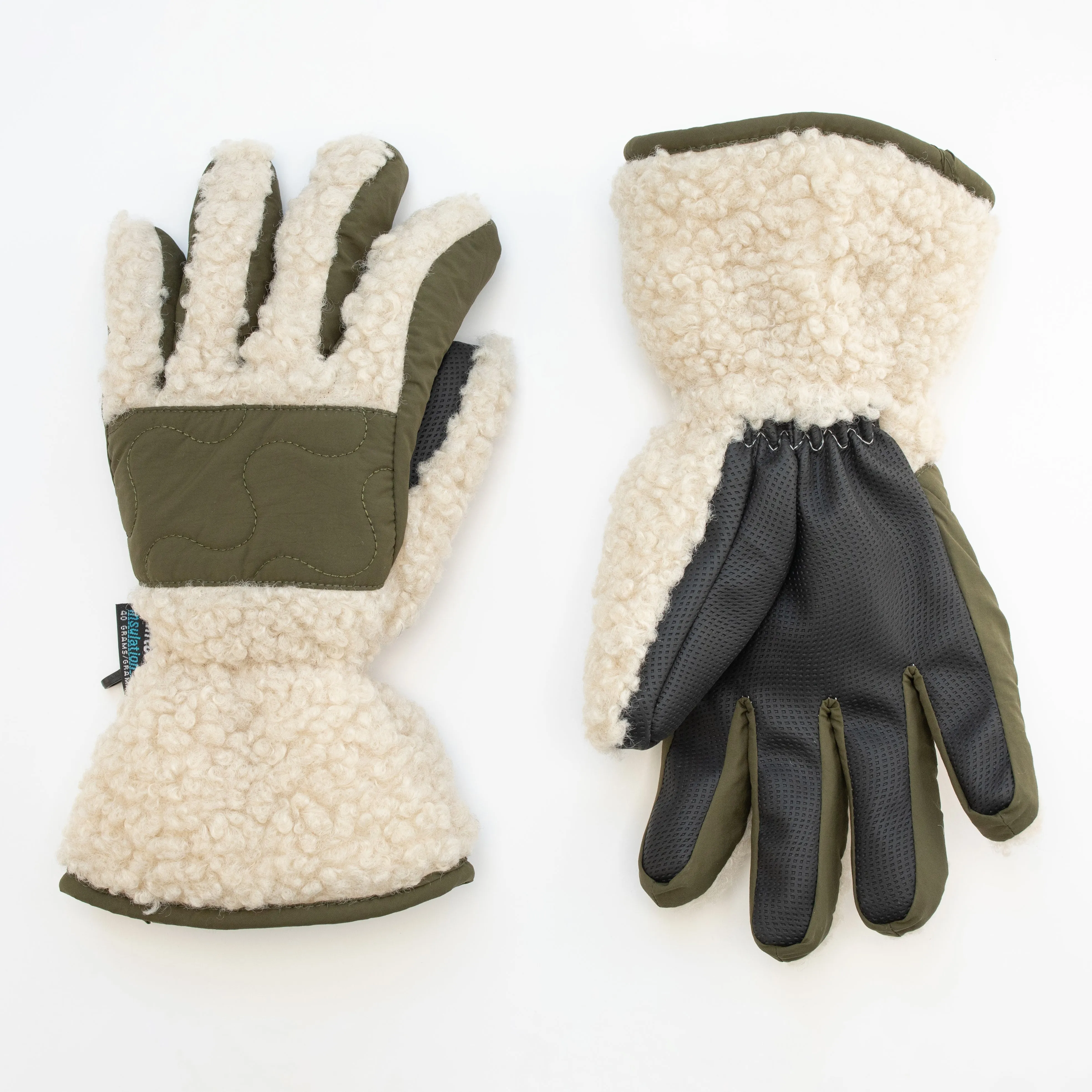 Boy's Camel Sherpa Gloves