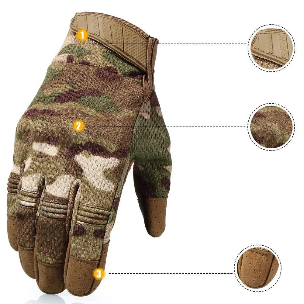 Breathable Touch Screen Hard Knuckle Gloves