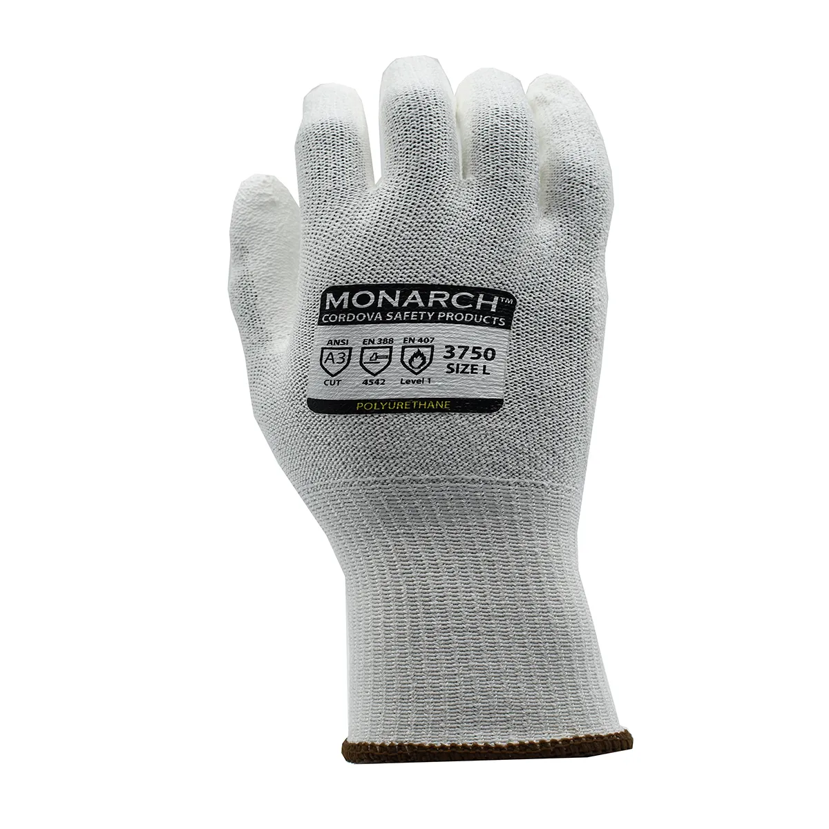 Cut-Resistant Gloves, ANSI Cut Level A3, Contact Heat Level 1, PU