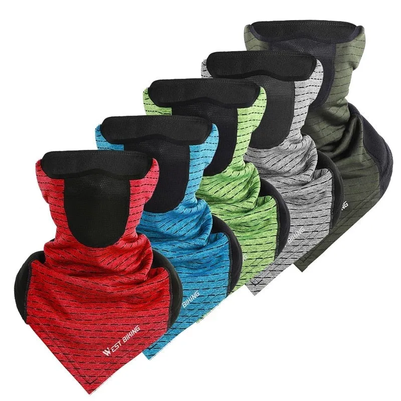 Cycling Face Mask Winter Thermal Warm Scarf Outdoor Ski Mask Running Climbing Snowboard Windproof Fleece Bike Mask