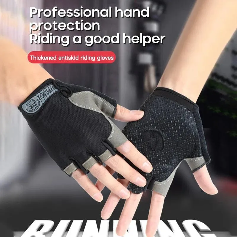 Cycling Half-Finger Gloves: Breathable, Non-Slip Fingerless Sport Gloves – Unisex Tactical Equipment for Biking