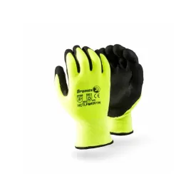 DROMEX HI-VIZ THERMAL GLOVES  SEAMLESS WINTER SIZE 7(120)