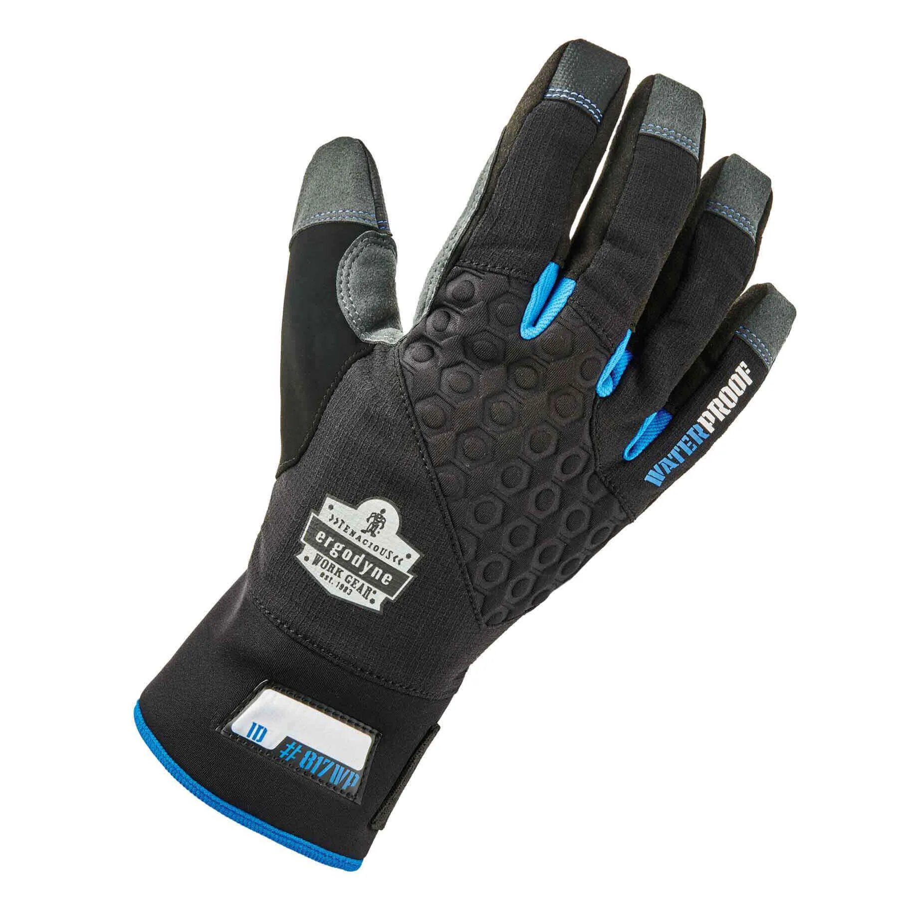 Ergodyne 17373 ProFlex 817WP Reinforced Thermal Waterproof Utility Gloves, Medium, Black