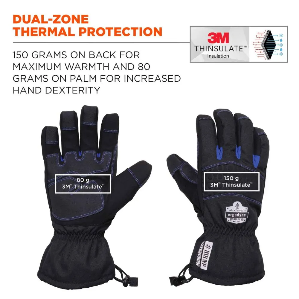 Ergodyne 17613 #819WP M Black Extreme Thermal WP Gloves