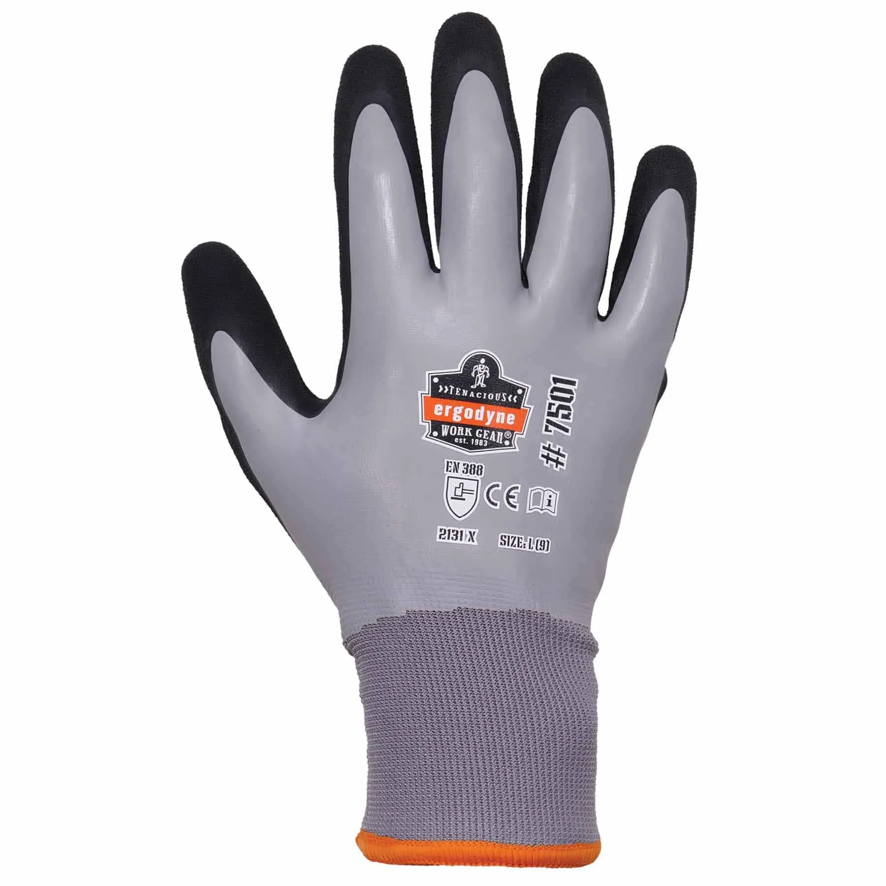 Ergodyne 17634 7501 L Gray Coated Waterproof Winter Gloves