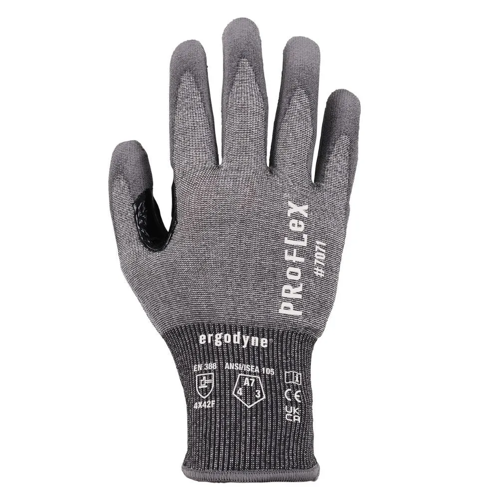 Ergodyne 18065 #7071 12-pair XL Gray ANSI A7 PU Coated CR Gloves