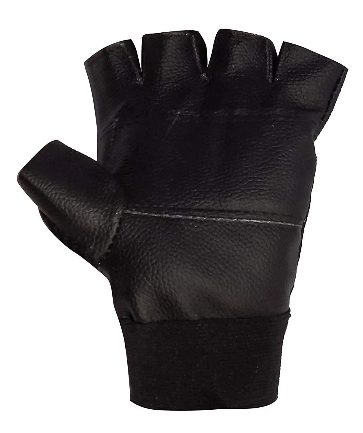 Finger Cut Pure leather with Mesh Gloves, Half Finger Glove for Sports, Hiking, Cycling, Travelling, Camping, Driving, Outdoor for Men/Women