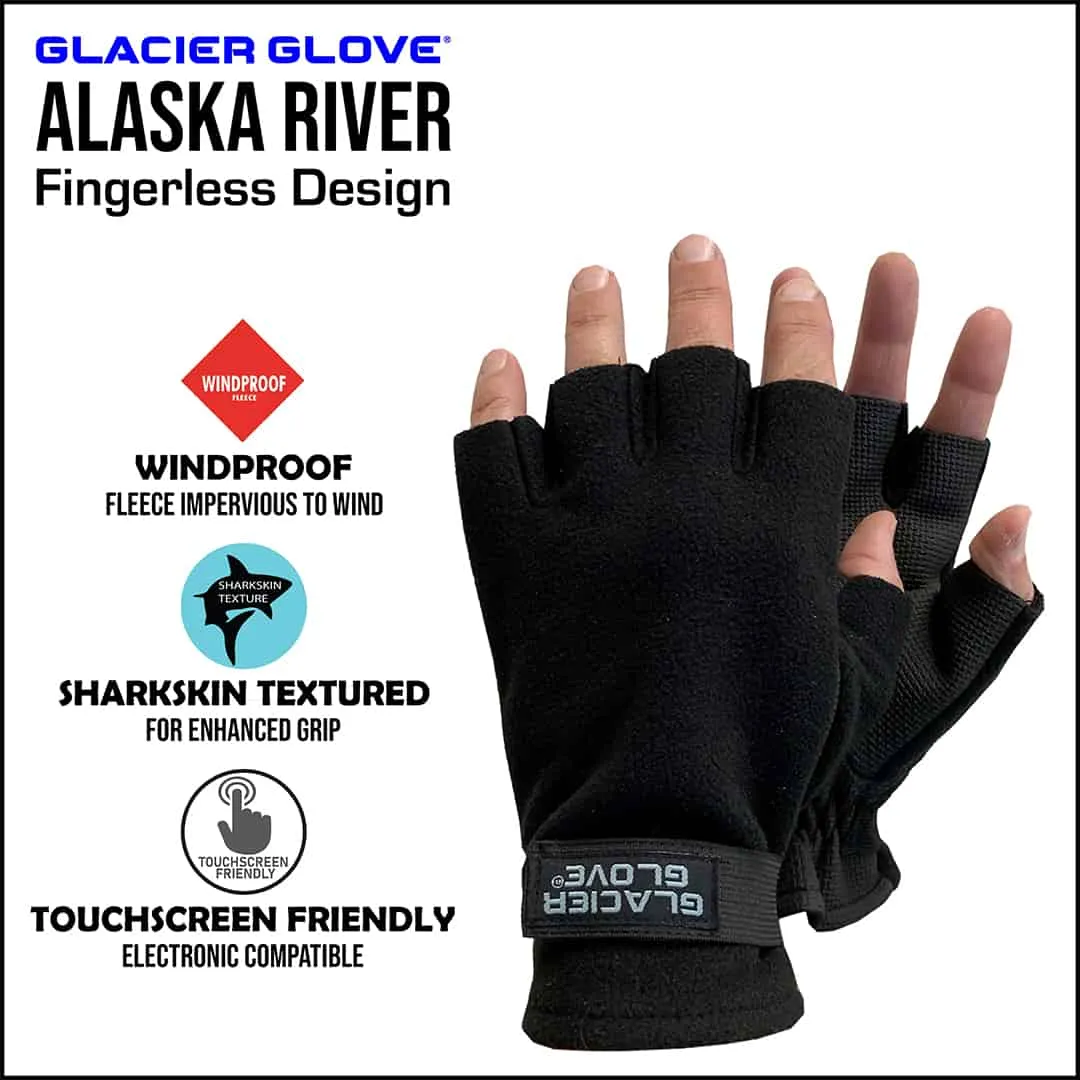 Glacier Glove Alaska River Fingerless Windproof Glove