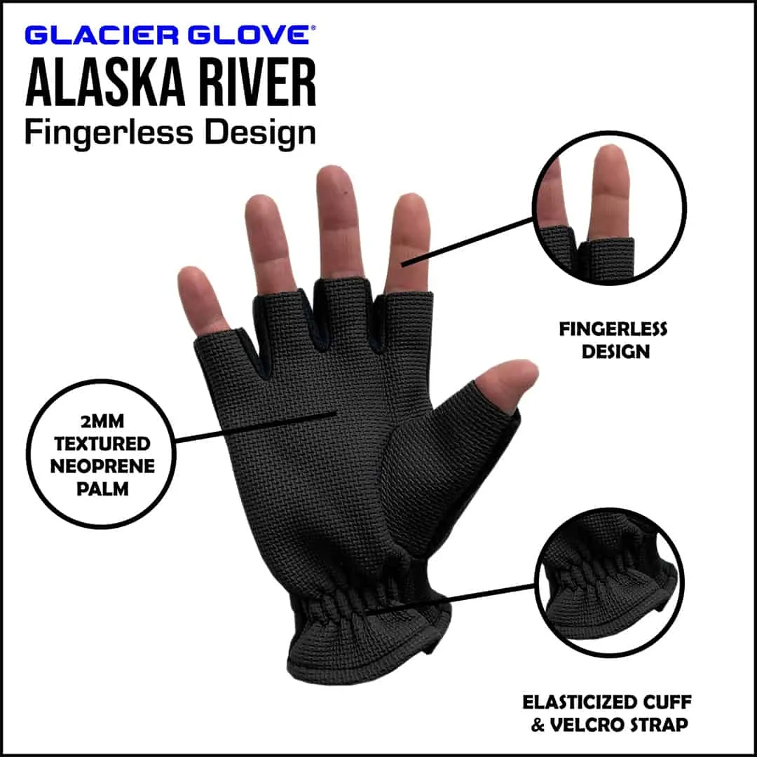 Glacier Glove Alaska River Fingerless Windproof Glove