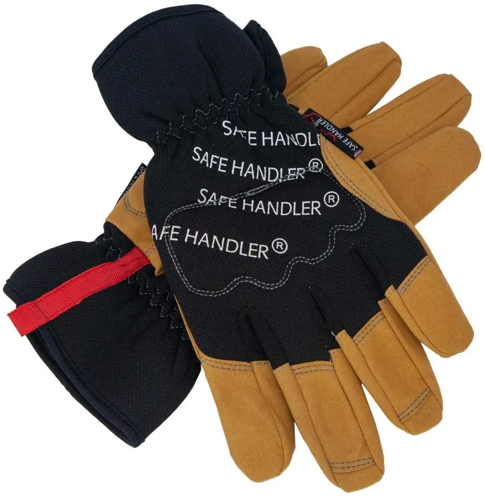 Handyman Hand Protection Work Gloves, Easy on Wide Cuffs, Thicker Knuckle Padding (3 pairs)