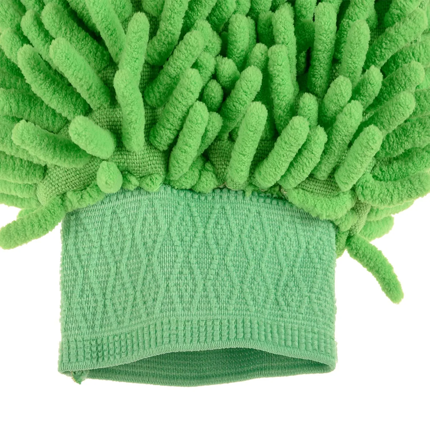 Heart Home Chenille Mitts|Microfiber Cleaning Gloves|Inside Waterproof Cloth Gloves|100 Gram Weighted Hand Duster|Chenille Gloves for Car|Glass|Pack of 2 (Green)