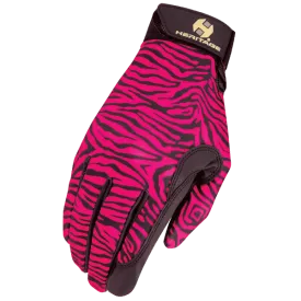 Heritage Performance Horse Riding Gloves Wild Zebra