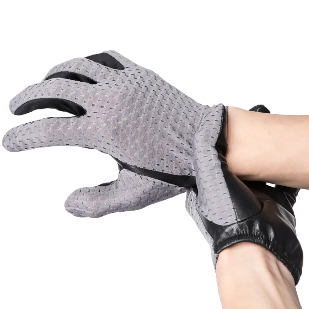 HighShine Men's Driving Car Leather Gloves Lambskin leather Fashion summer Cycling Gloves Bike Gloves