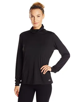 Hot Chillys Wopeach Skins Solid T-Neck Womens Black X-Small