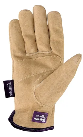 HydraHyde 1003L Gloves, Women's, L, 8 to 8-1/2 in L, Keystone Thumb, Elastic Cuff, Cowhide Leather, Timber :PR: QUANTITY: 1