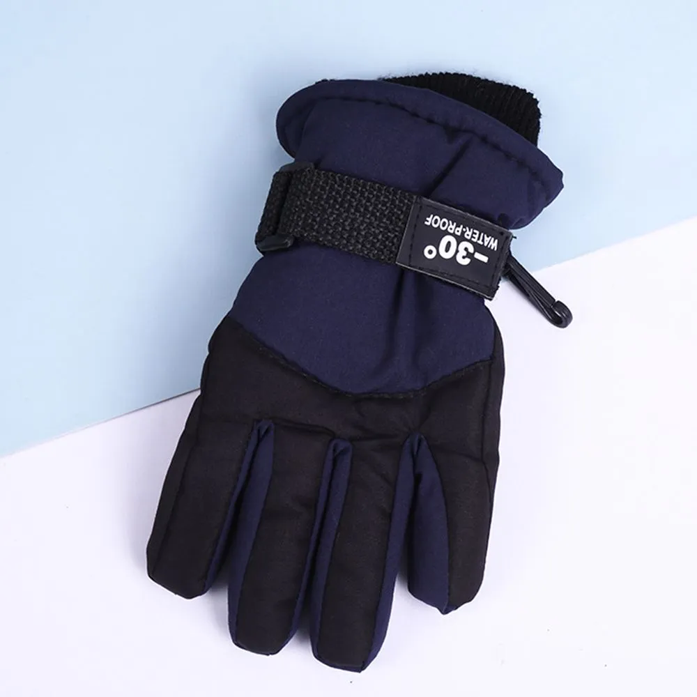 Kids' Winter Ski Gloves Thick Warm Mittens