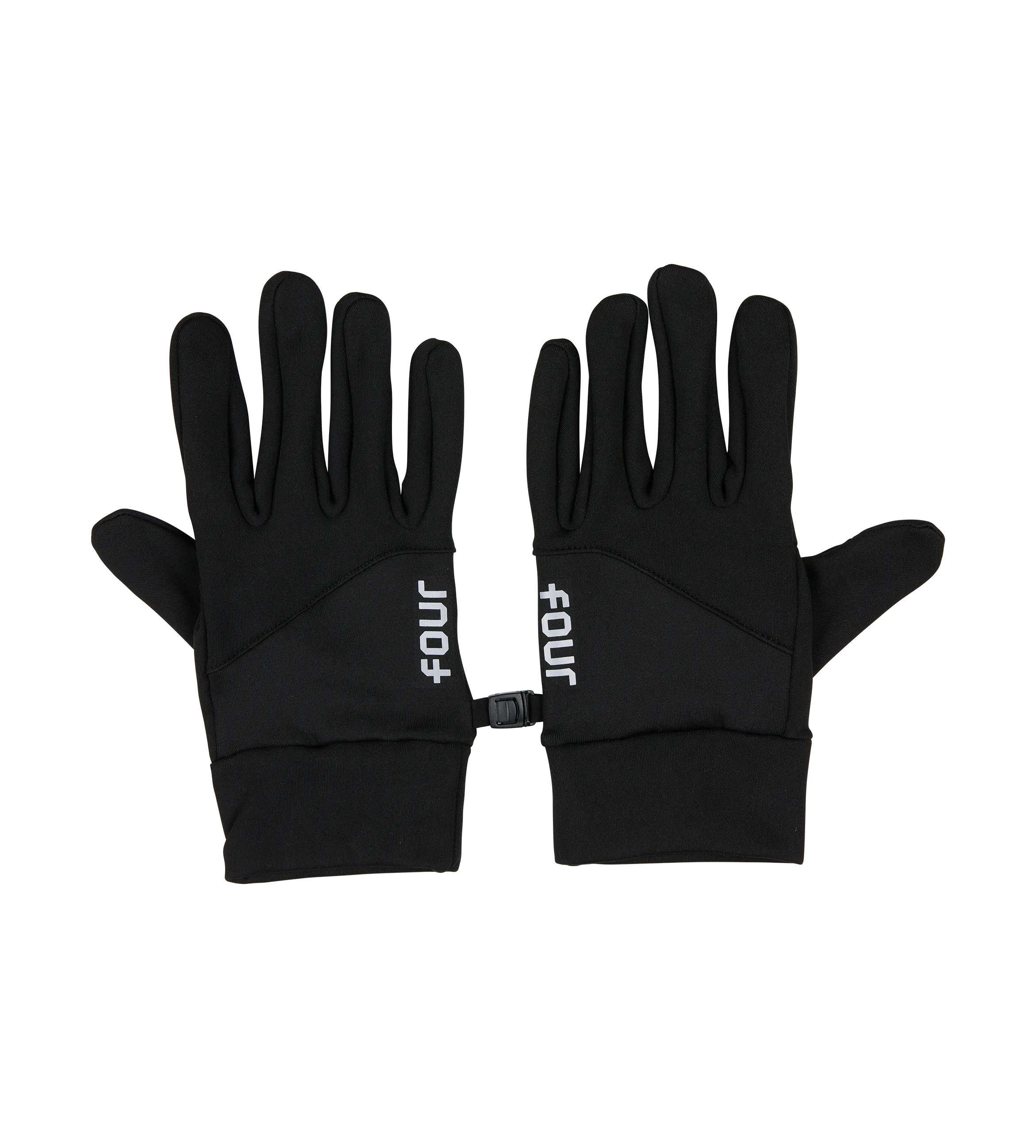 Reflective Logo Gloves Black