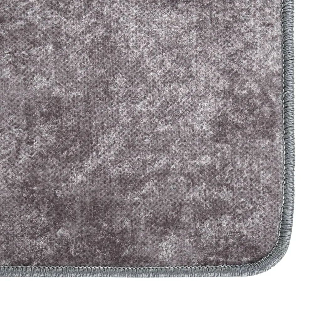 Rug Washable Grey 150x230 cm Anti Slip