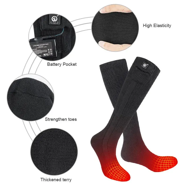 Savior Men Women Heated Socks For Motorcycle & Cycling