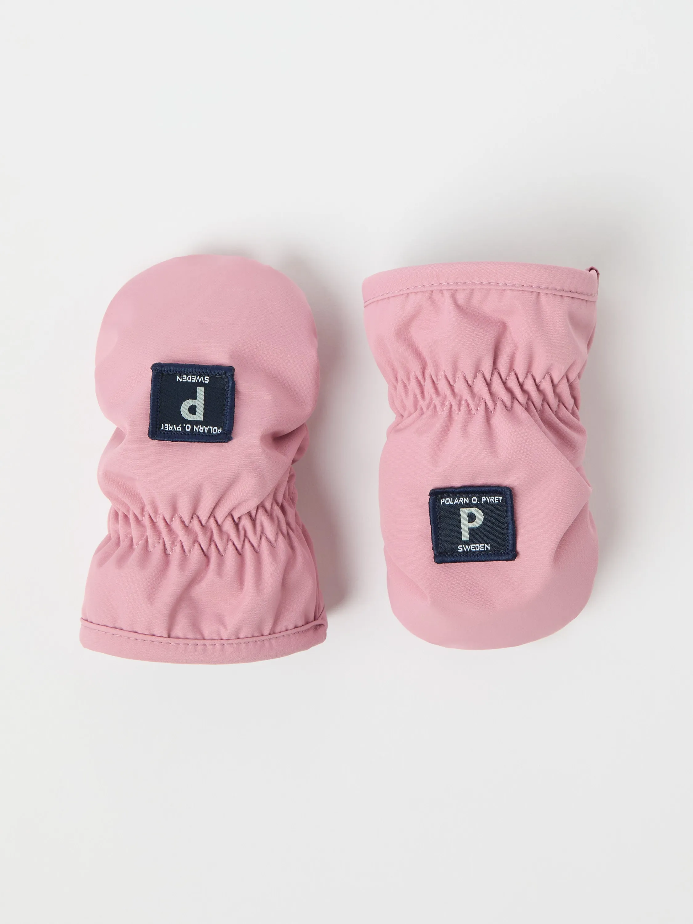 Shell Fleece Lined Baby Mittens