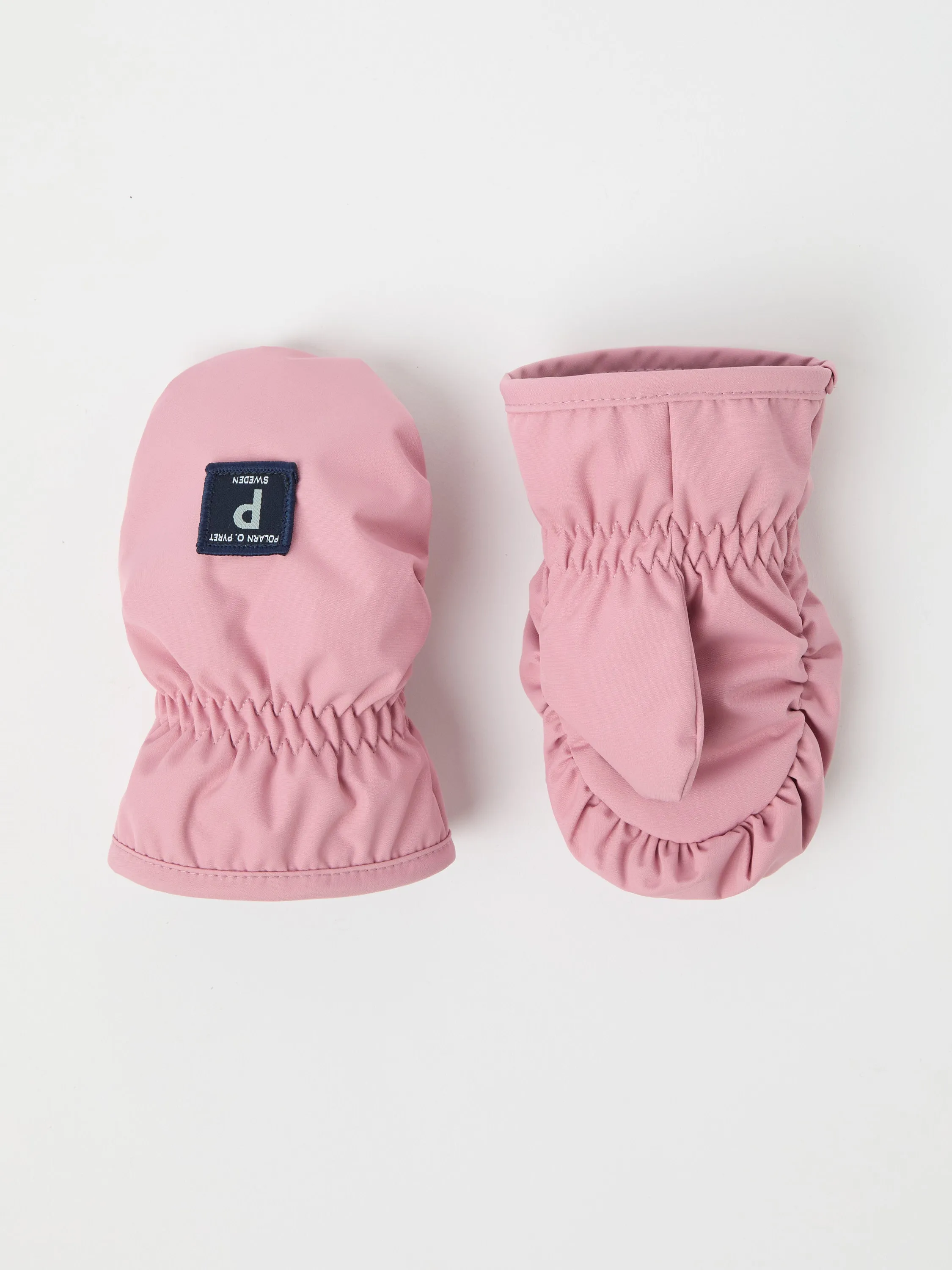 Shell Fleece Lined Baby Mittens