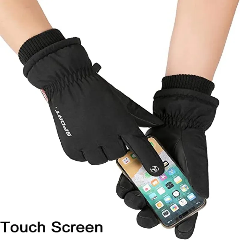 Ski Gloves Outdoor Waterproof Cold-proof Fleece Sports Warm Touch Screen Gloves