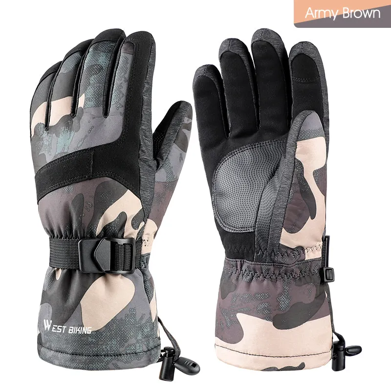 Ski Snowboard Gloves 3M Thinsulate Winter Warm Motorcycle Cycling Gloves Waterproof Touchscreen Snowmobile Mittens