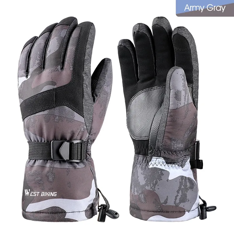 Ski Snowboard Gloves 3M Thinsulate Winter Warm Motorcycle Cycling Gloves Waterproof Touchscreen Snowmobile Mittens