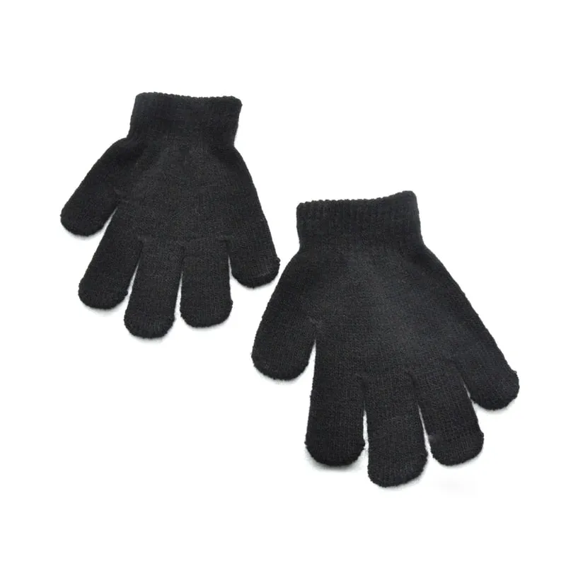 Solid Color Knitted Warm & Comfortable Gloves