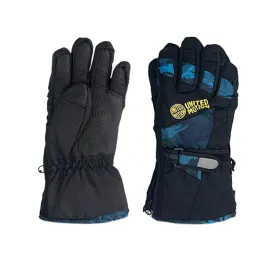 United Motion Kids 5-Finger Snow Glove-BLUE