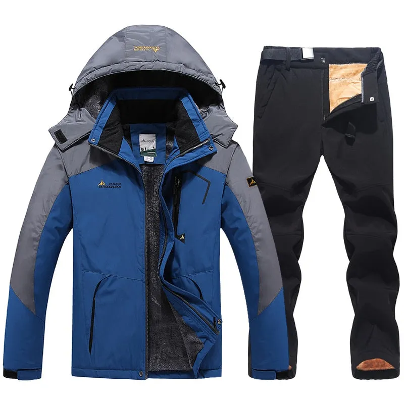 Warm Snow Fleece Windproof Ski Suit