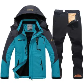 Warm Snow Fleece Windproof Ski Suit